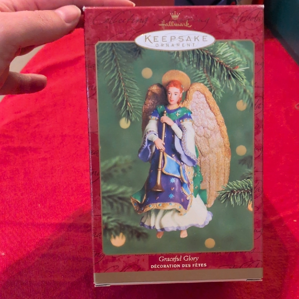 Hallmark Graceful Glory Angel Ornament - Blue and Gold